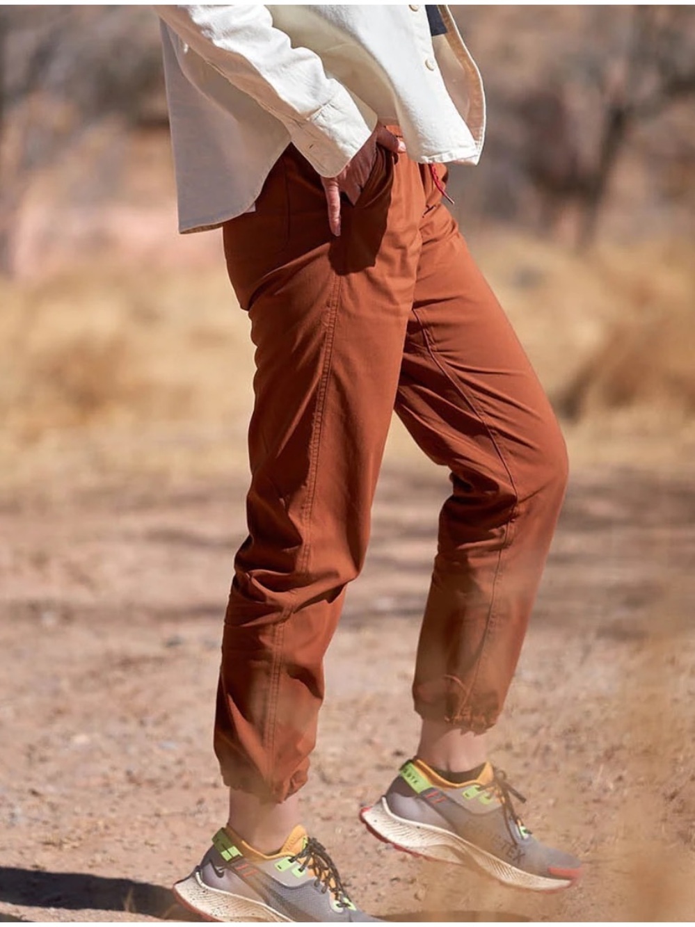 Topo Designs Brick Boulder Pants Hiking Joggers Rust Orange size Large
